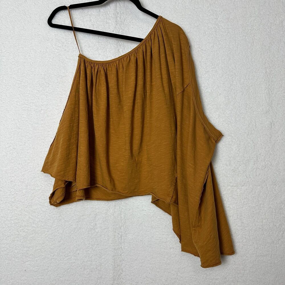 Free People We The Free Spring Break One Shoulder Top Size L Boho Flowy Oversize - Picture 3 of 14